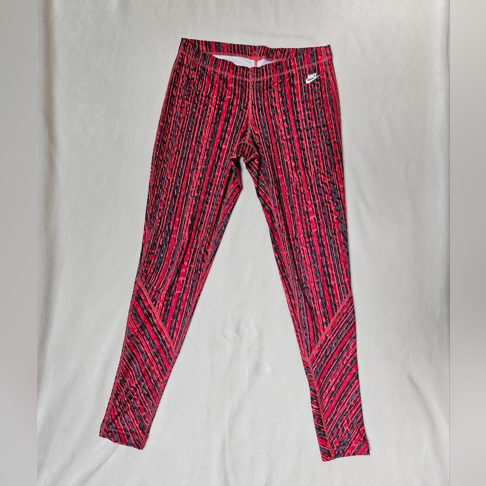 Nike Pink and Black Leggings